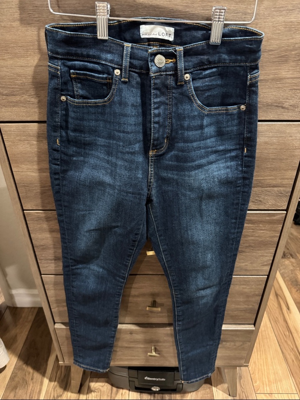 LOFT Dark Indigo High-Rise Skinny Jeans